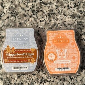 Clementine cupcake wax and Gingerbread hugs wax bars